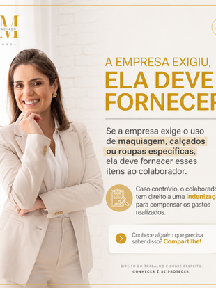 Empresa pode exigir maquiagem, roupas ou calçados específicos do trabalhador?