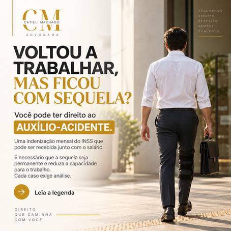 Auxílio-acidente do INSS: quem tem direito e como funciona o benefício após voltar ao trabalho?