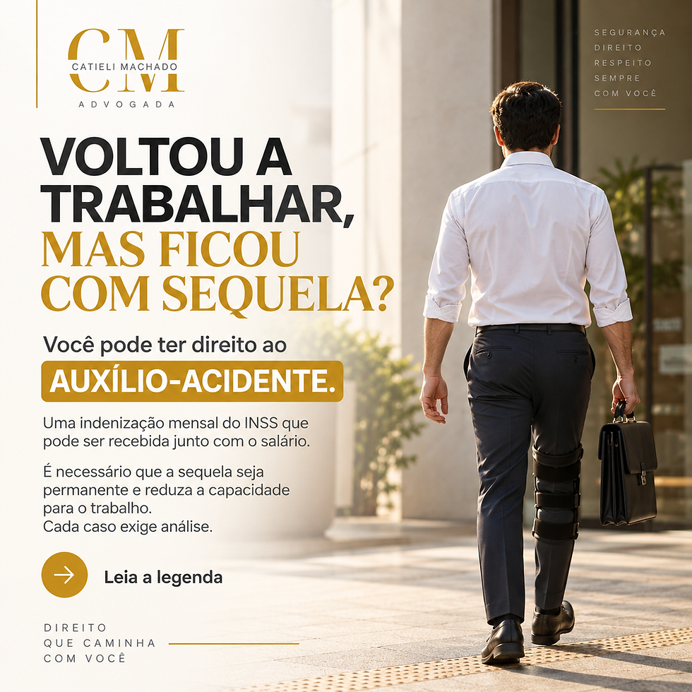 Auxílio-acidente do INSS: quem tem direito e como funciona o benefício após voltar ao trabalho?