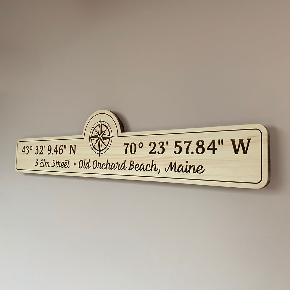Thumbnail: Coordinates Wall Decor - Longitude/Latitude GPS