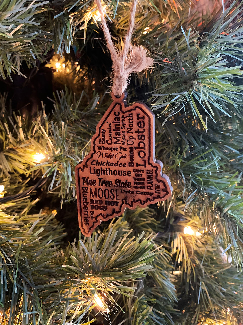 Thumbnail: Maine Themed Cedar Ornaments