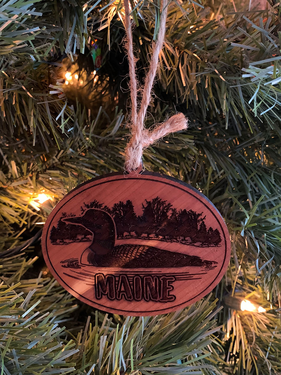 Thumbnail: Maine Themed Cedar Ornaments