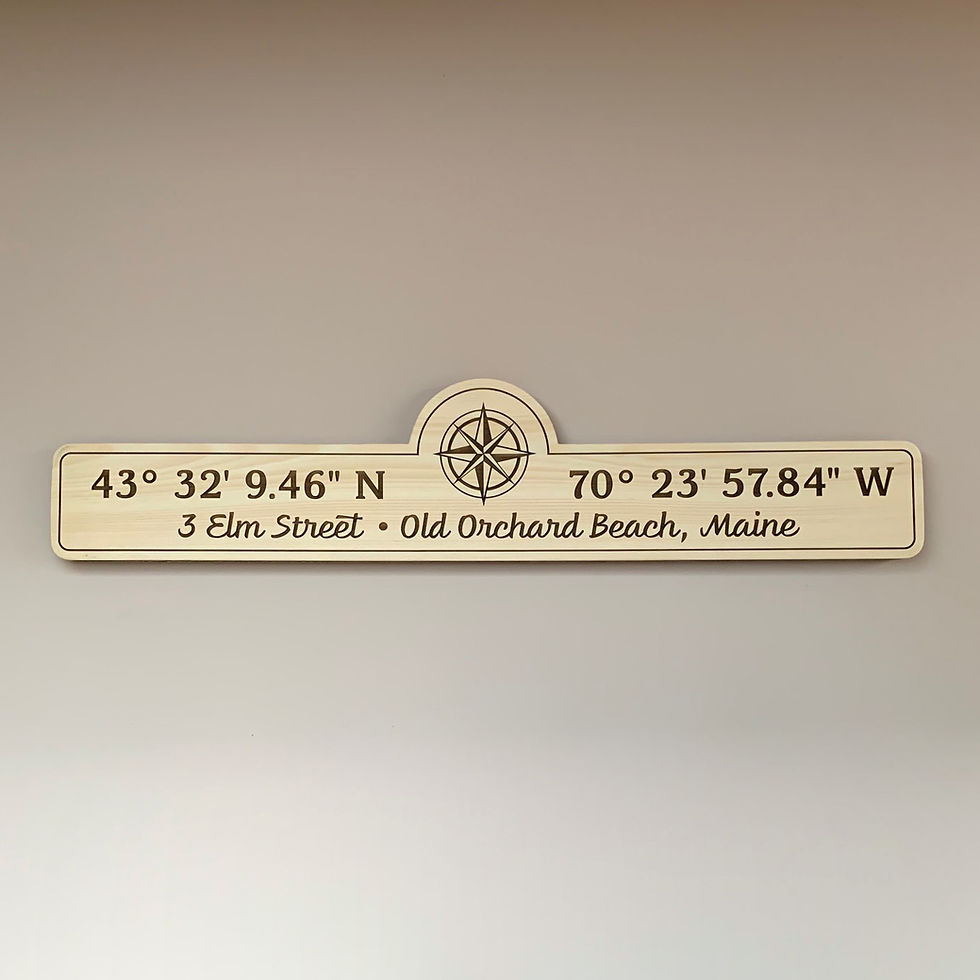 Thumbnail: Coordinates Wall Decor - Longitude/Latitude GPS