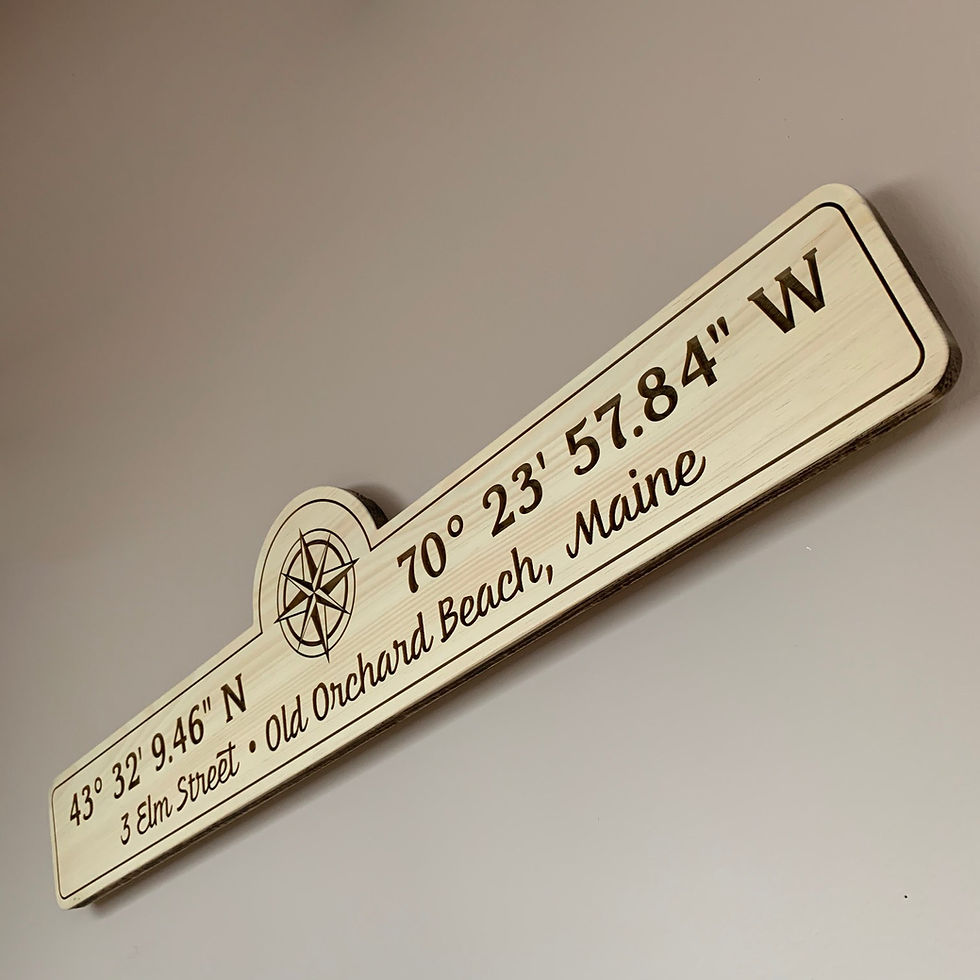 Thumbnail: Coordinates Wall Decor - Longitude/Latitude GPS