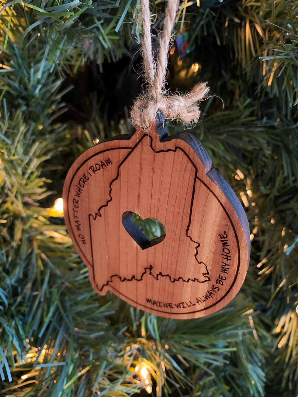 Thumbnail: Maine Themed Cedar Ornaments