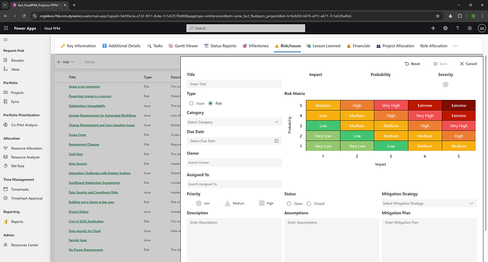 Risk & Issue Management 