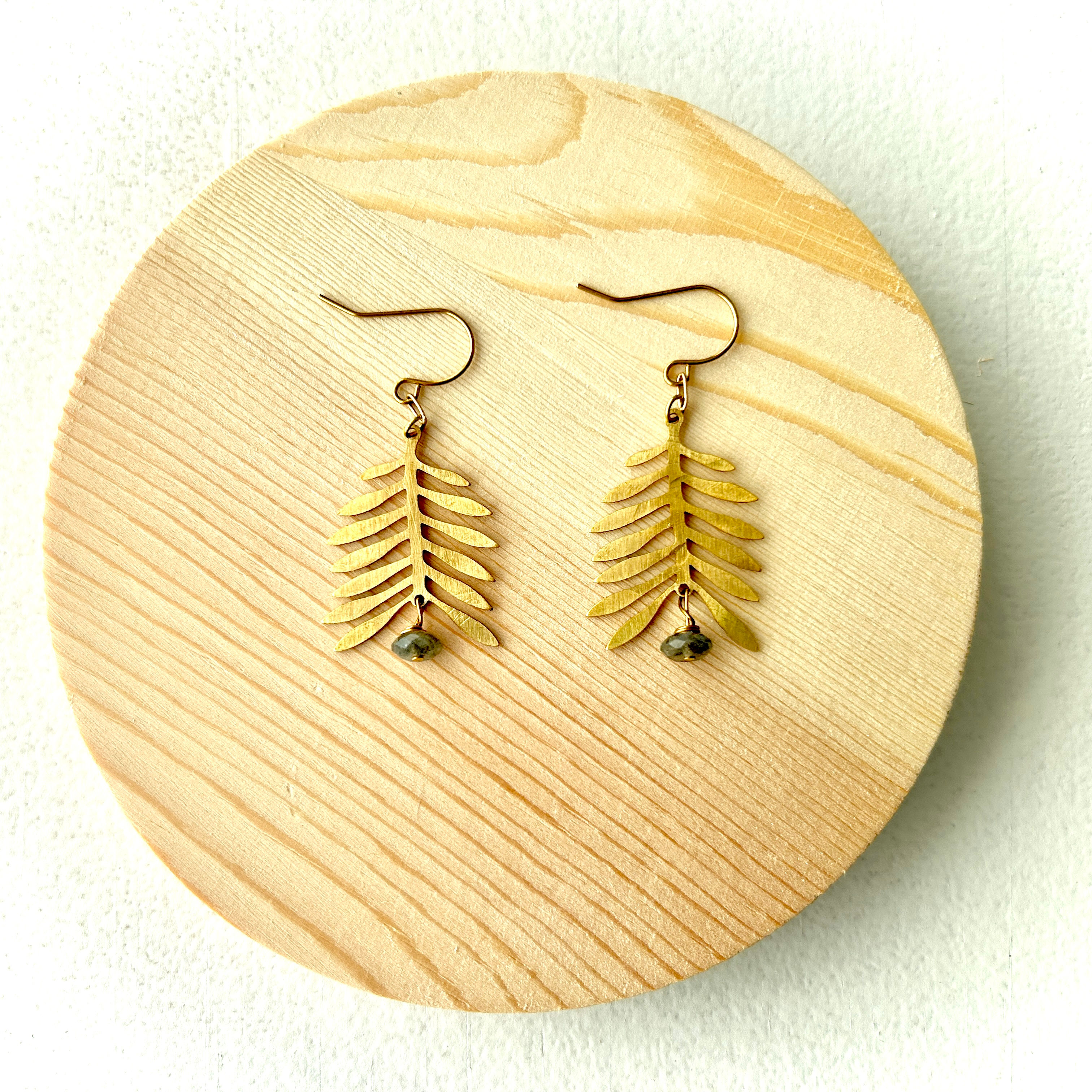 Fern + Labradorite Earrings