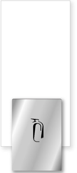 Armario-para-extintores-aspecto-blanco---cromo-pulido