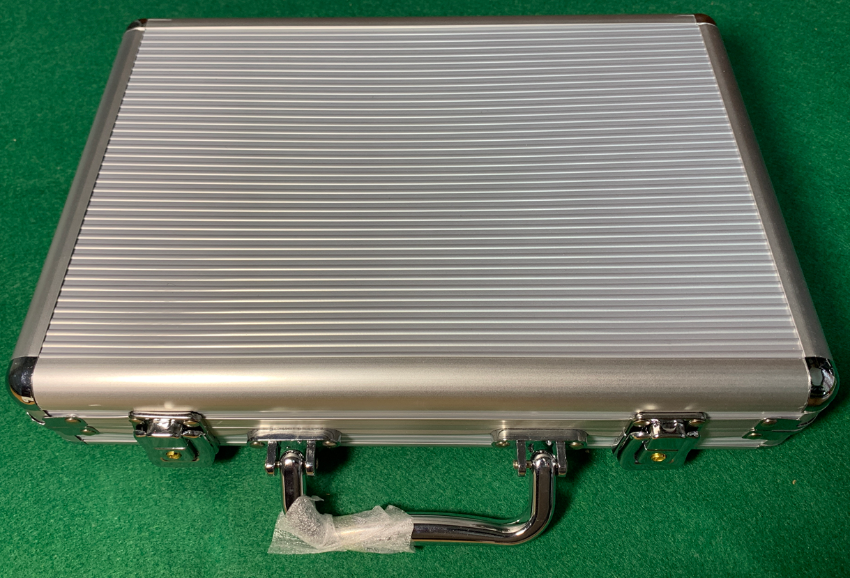 Caja de Aluminio PLATA para 200 fichas