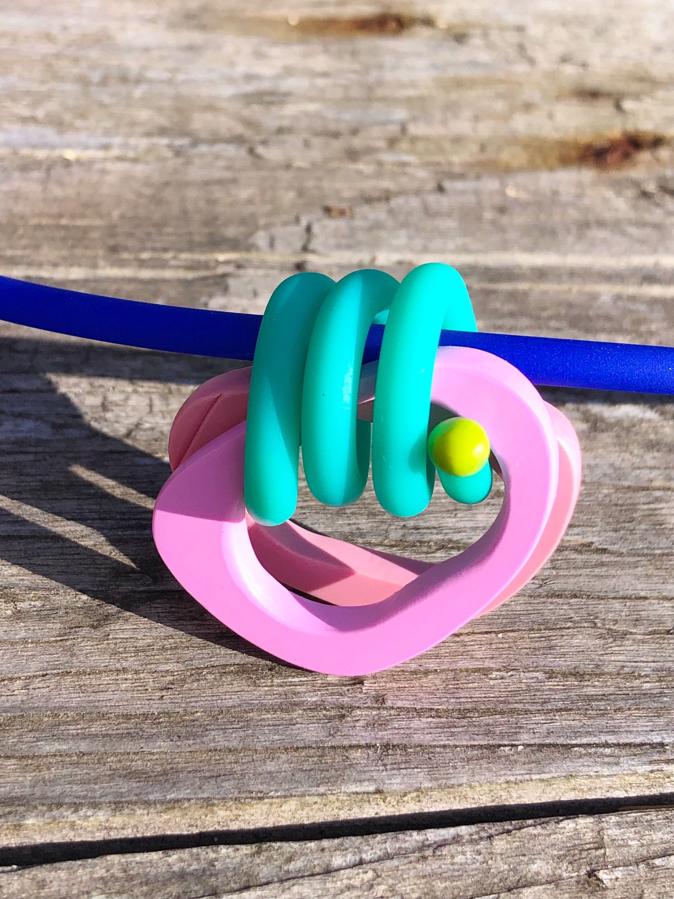 Mixed Elements | Pale Pink Twin Ring necklet