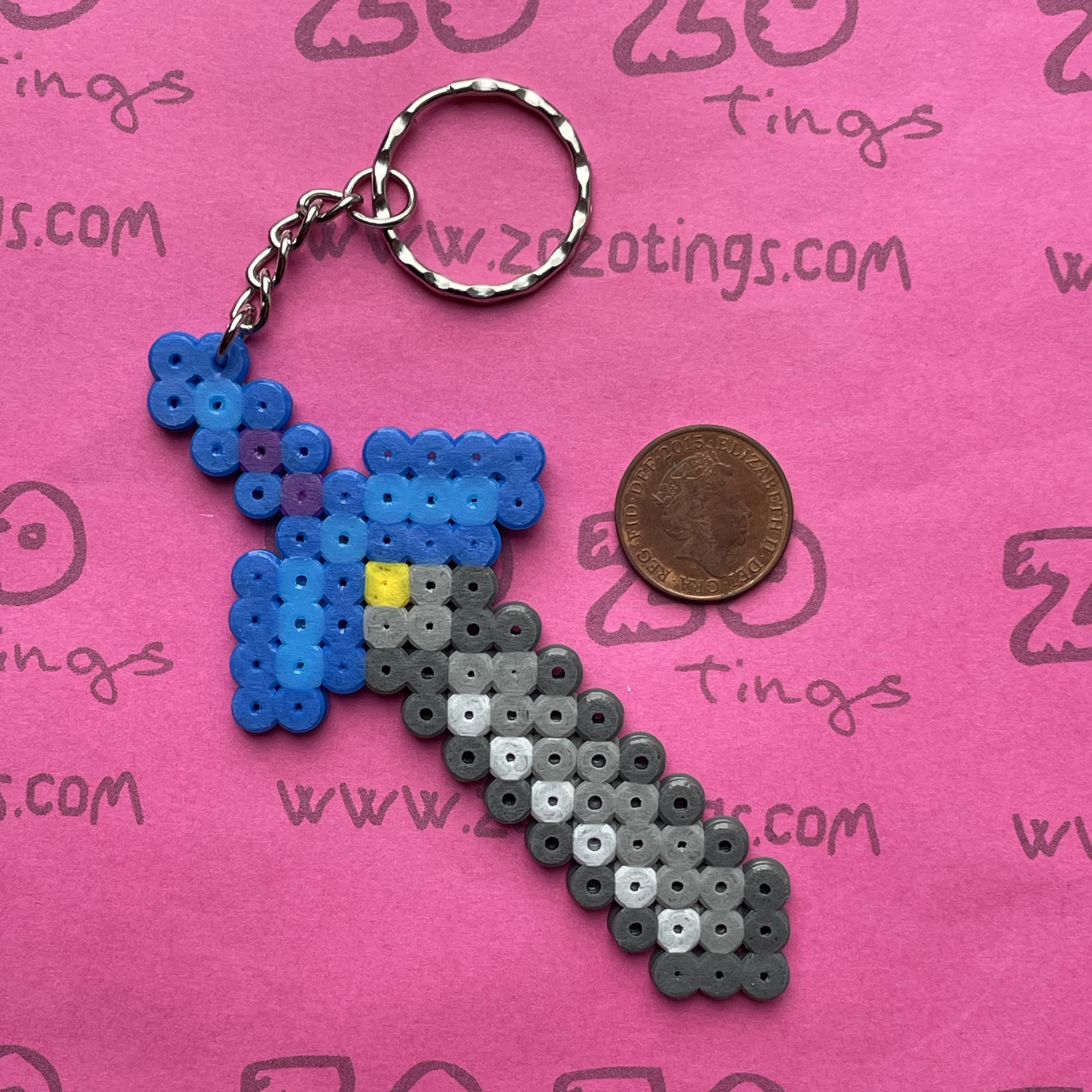 Zelda Master Sword Pixel Keyring