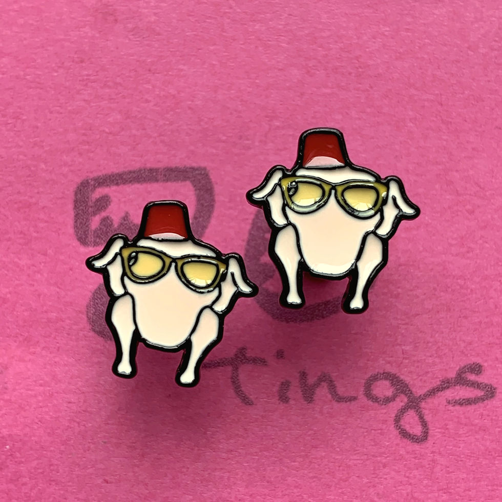 Friends 'The One With A Turkey' Metal Stud Earrings