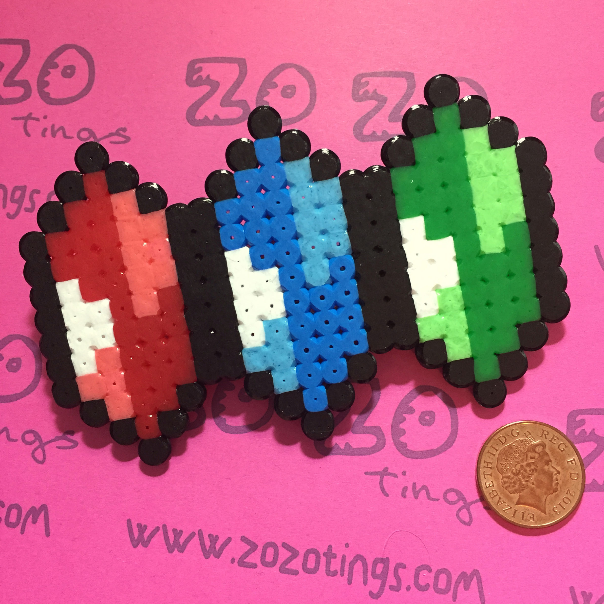 Zelda Gemstone Pixel Hair Bow