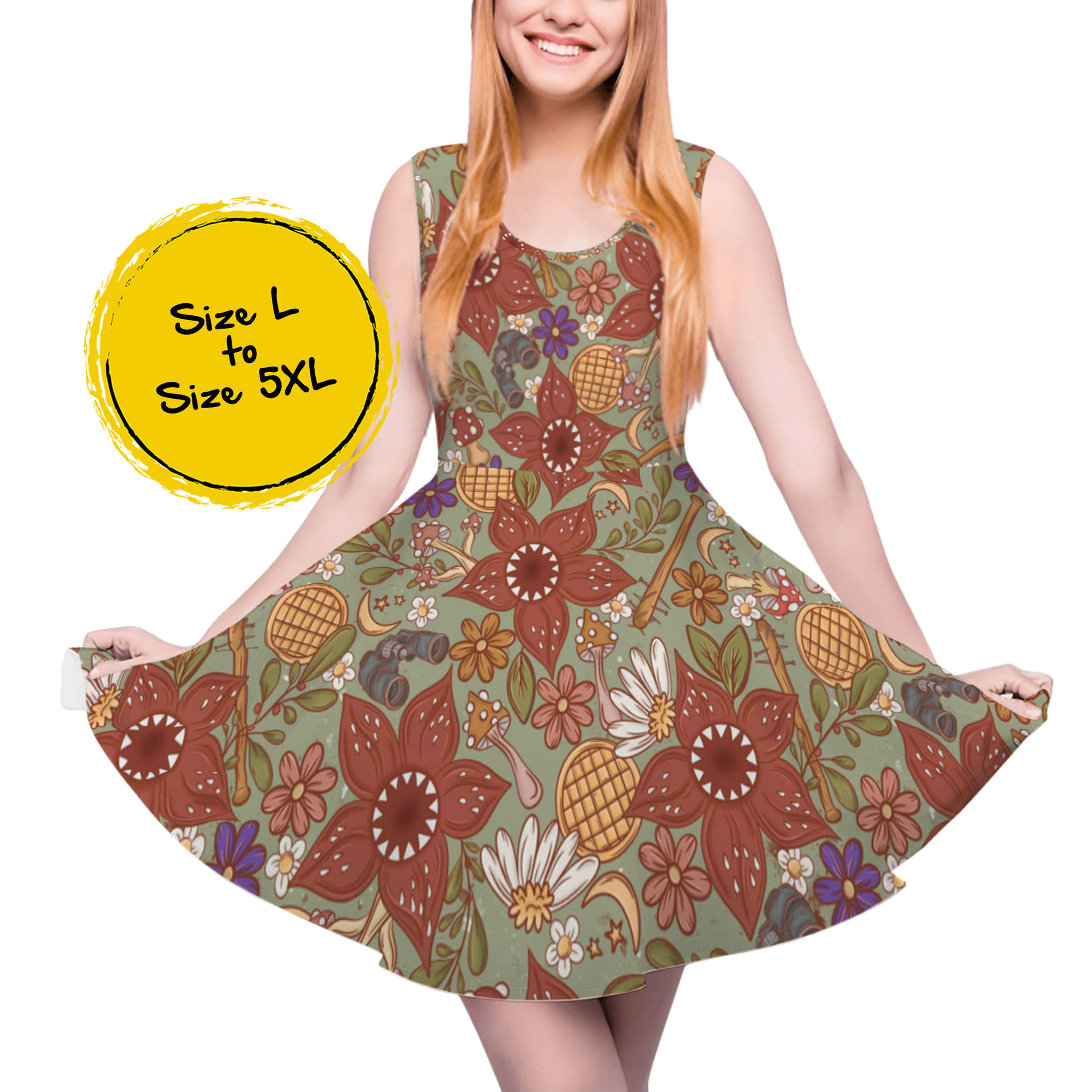 UPSIDEdown Sleeveless Skater Dress Plus Size