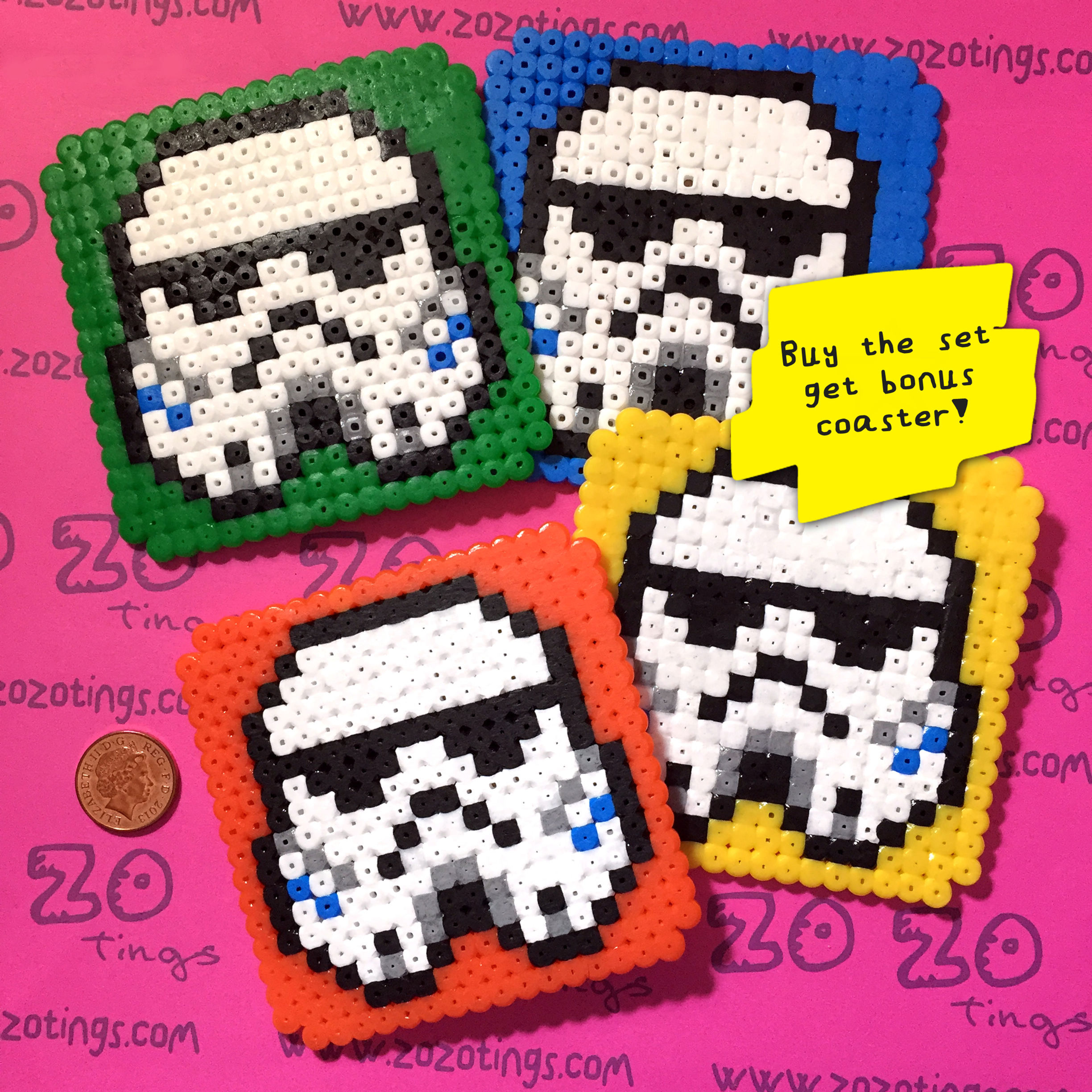 Star Wars Stormtrooper Pixel Coasters