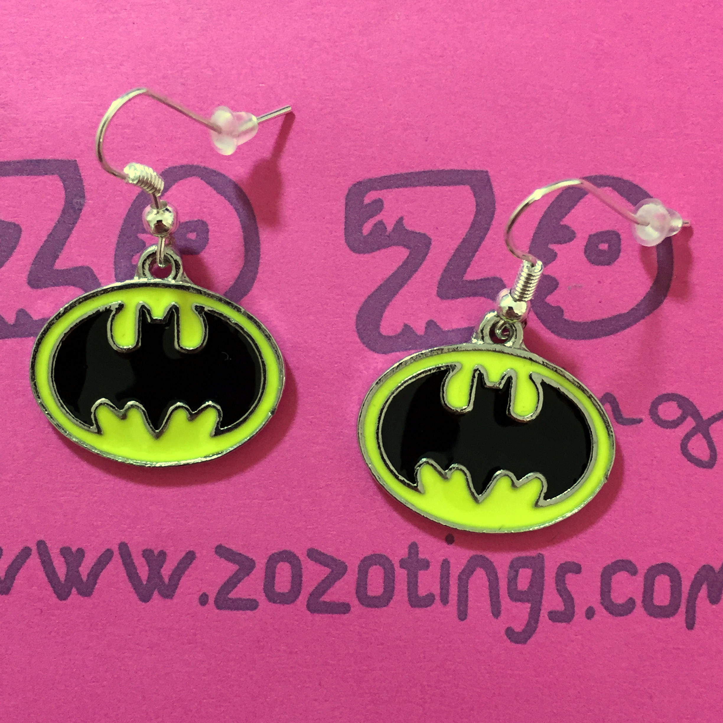 Batman Metal Earrings