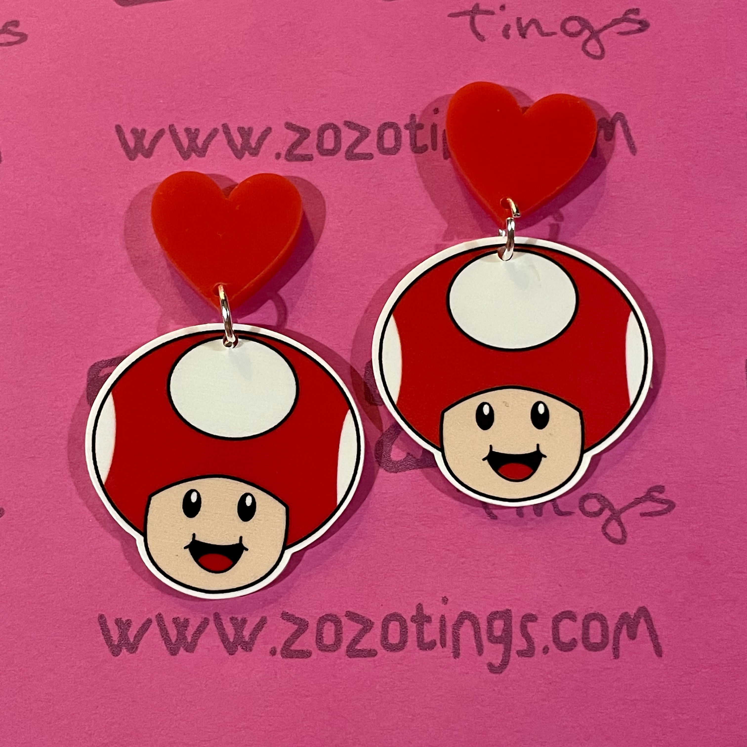 Toad 'Red' Stud Earrings