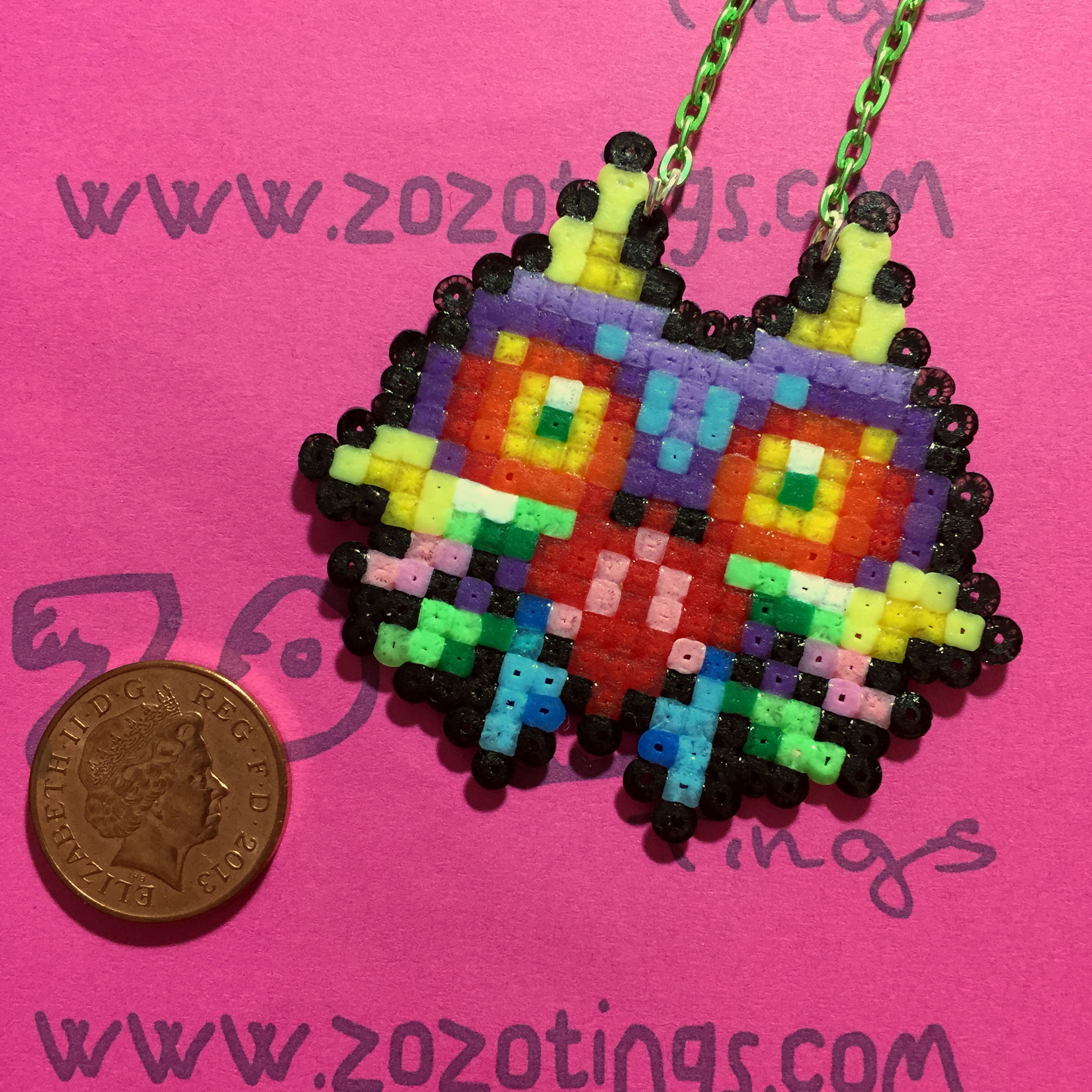 Zelda Majora's Mask Pixel Necklace