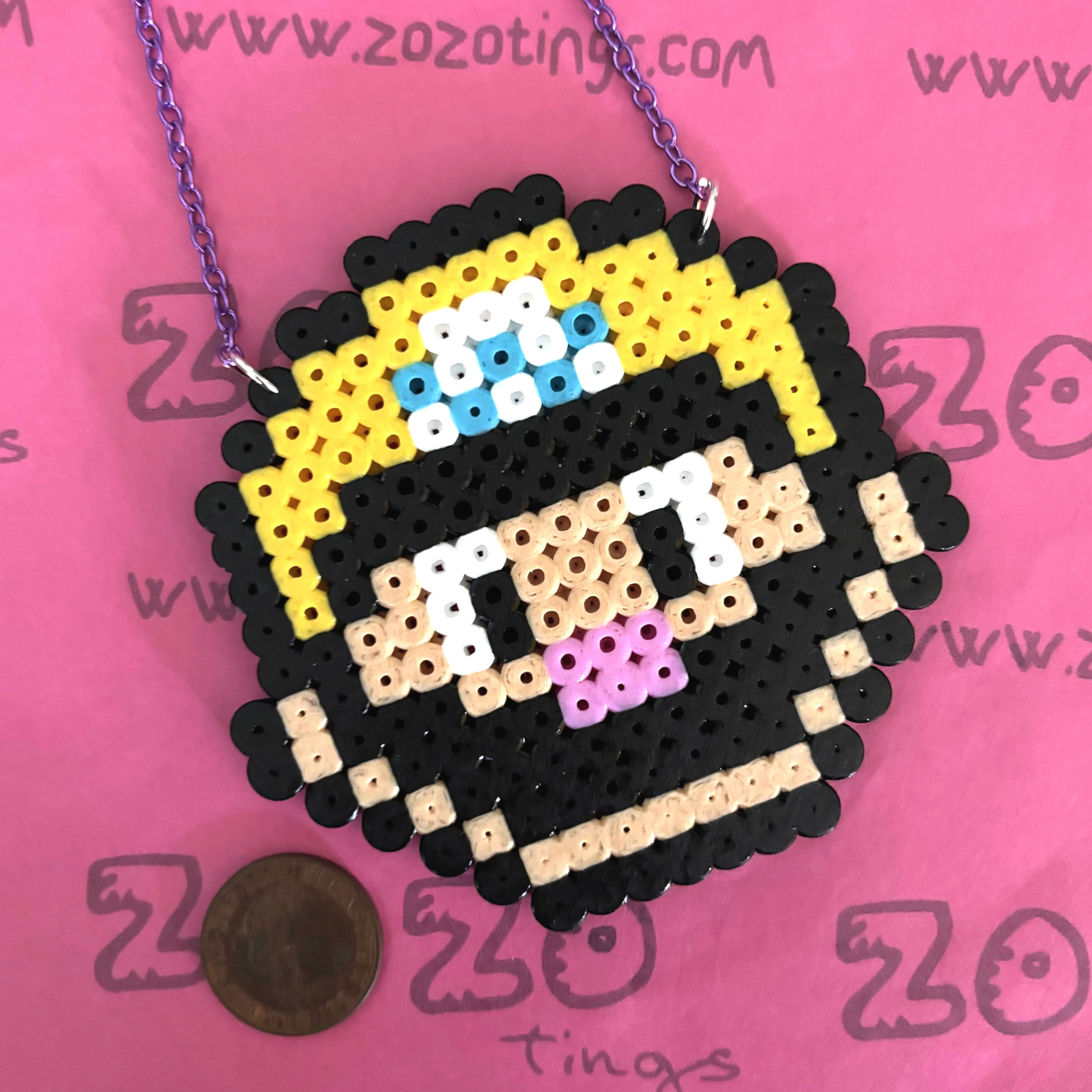 Wario Pixel Necklace