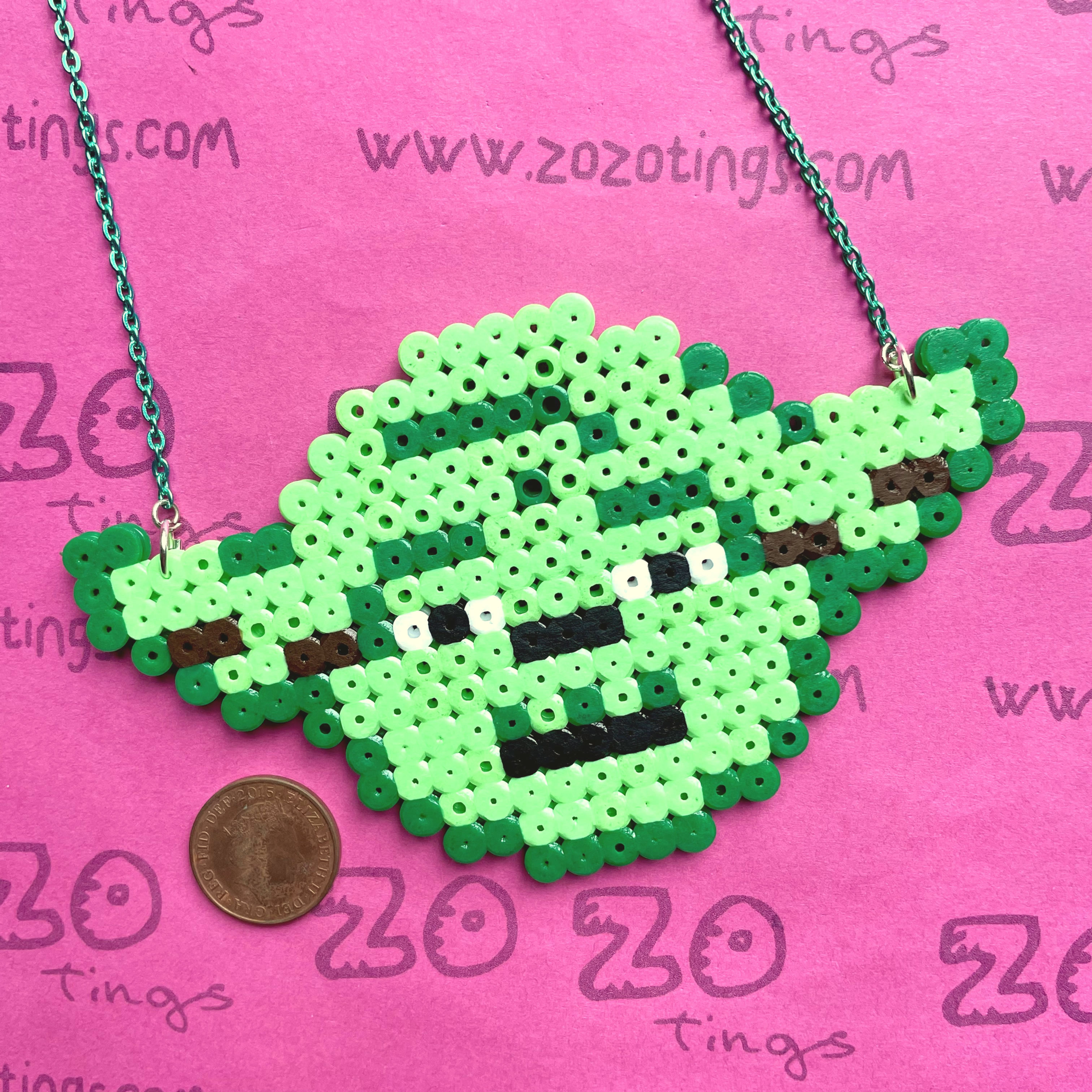 Star Wars Yoda Pixel Necklace