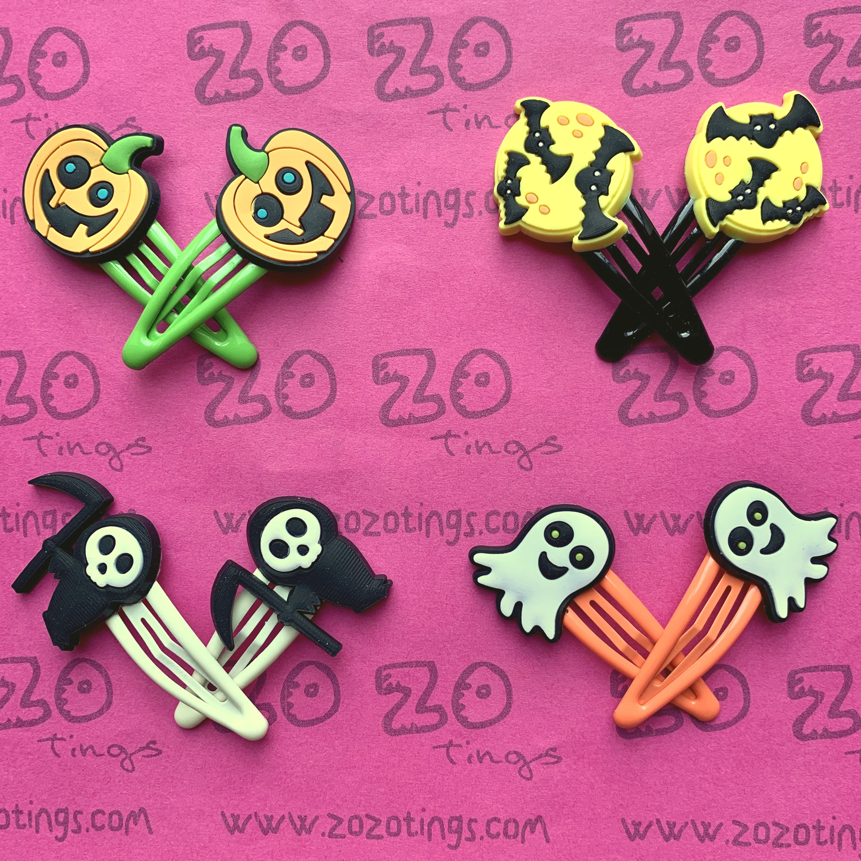 Halloween Spooky Snap Hair Clips
