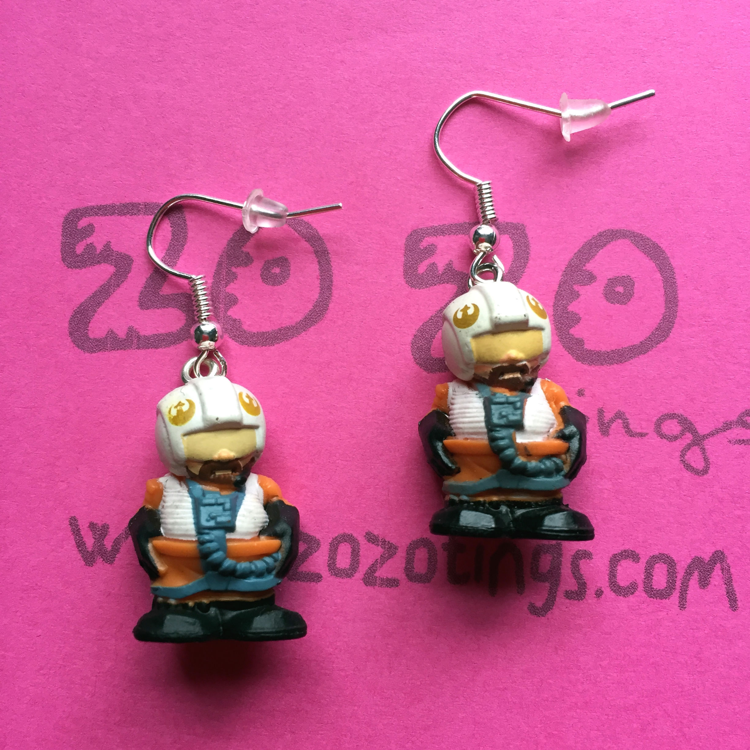 Star Wars Rebel Fighter Pilot Fighter Pod Earrings