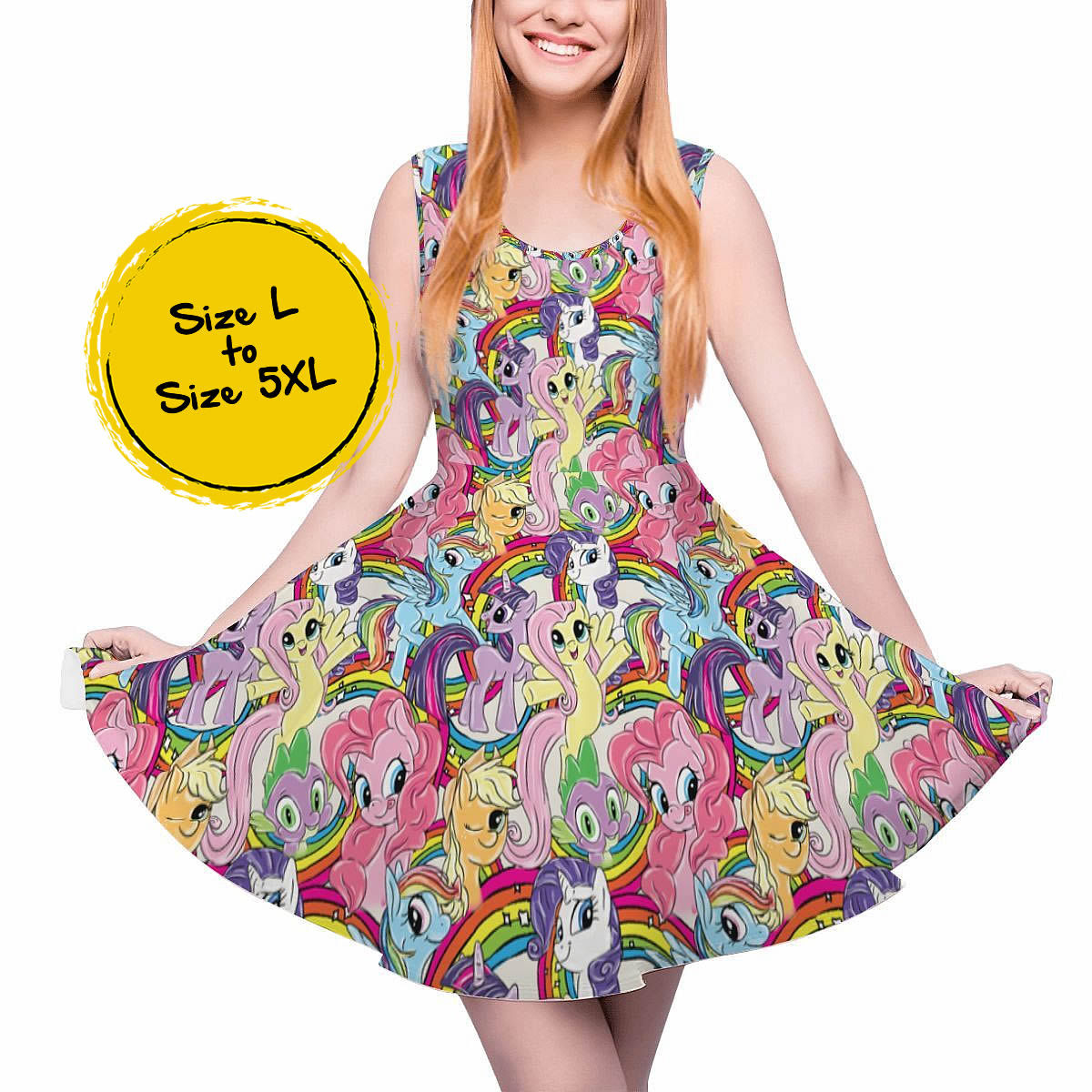 Little Ponies Sleeveless Skater Dress