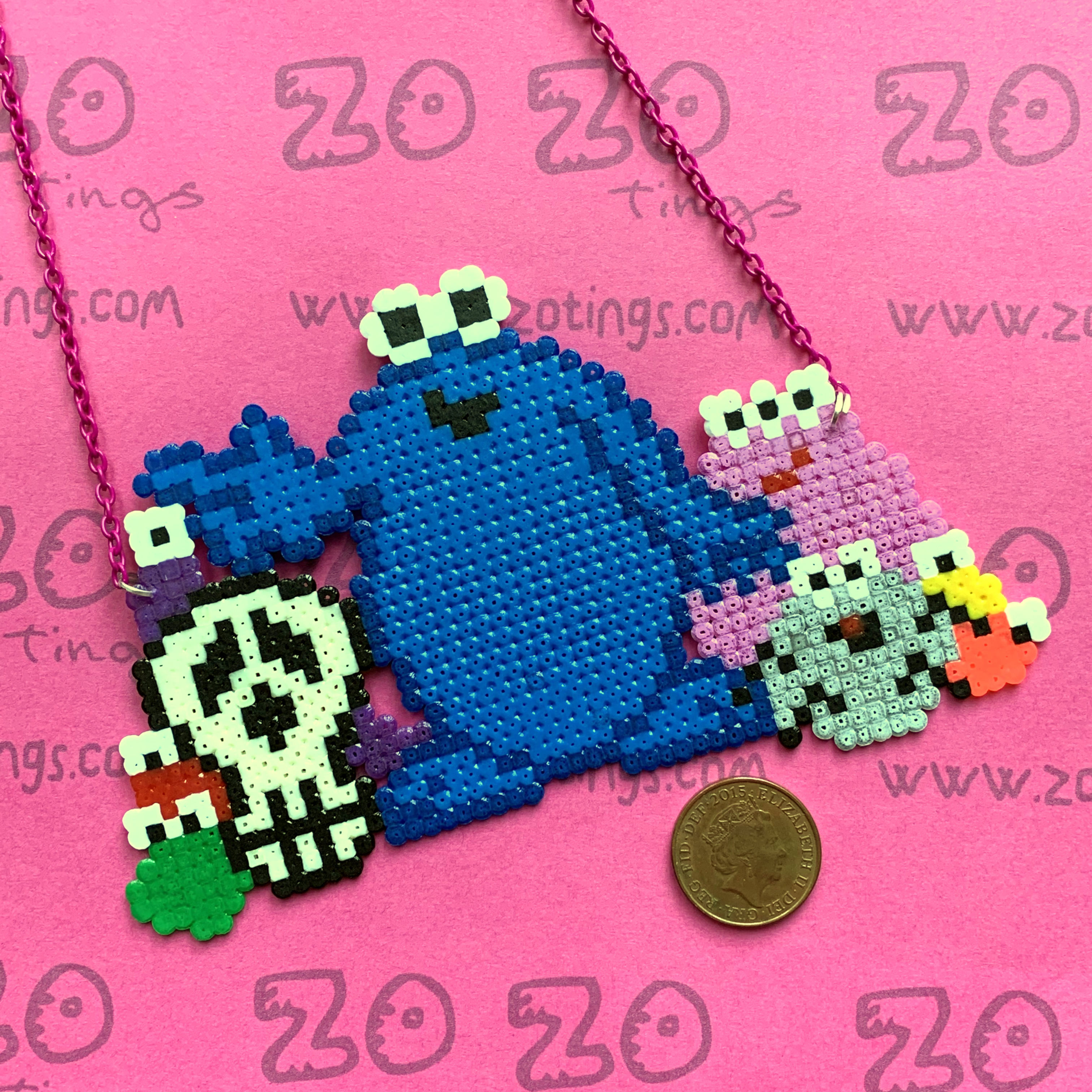 Trap Door Pixel Necklace