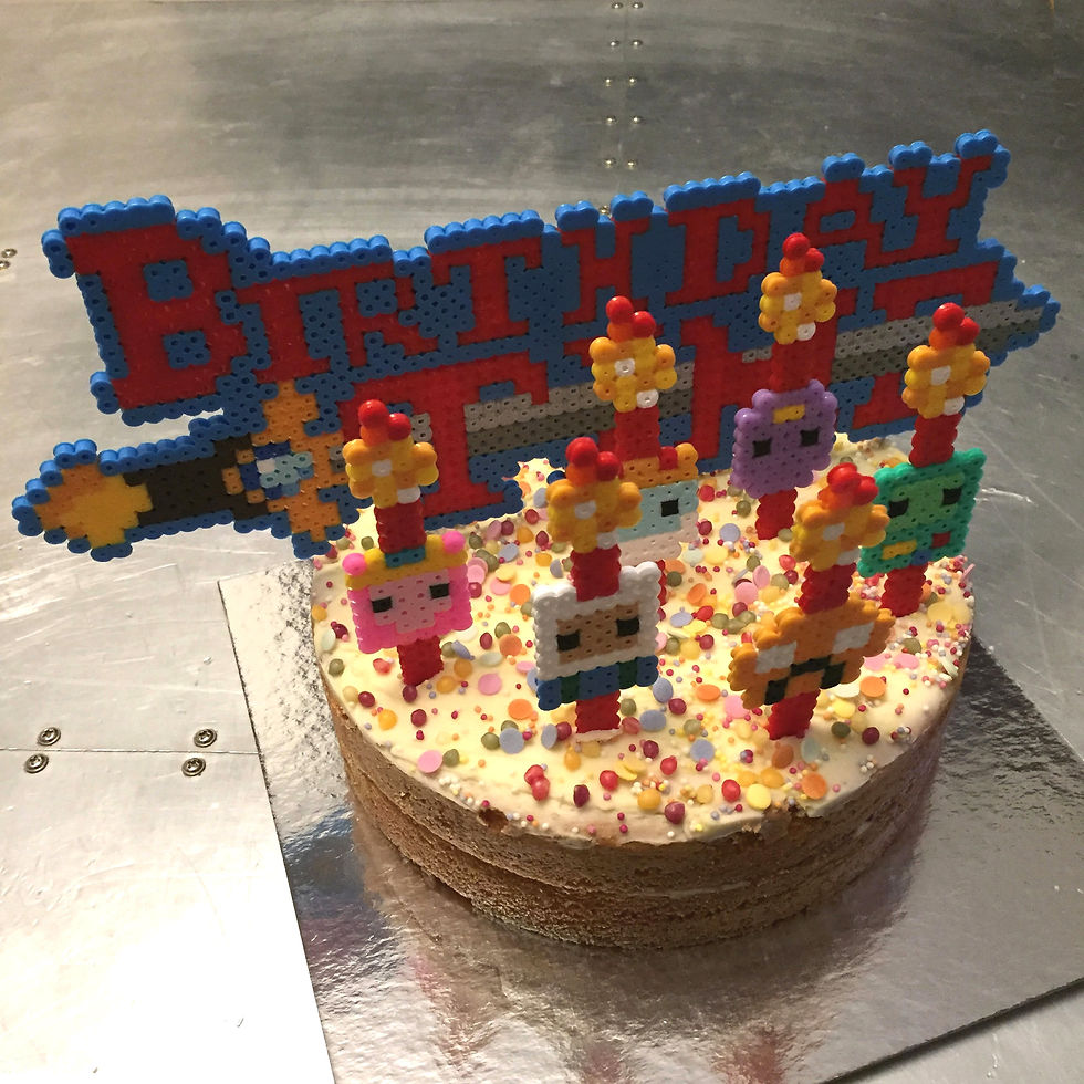 Thumbnail: Adventure Time Pixel Birthday Cake Topper