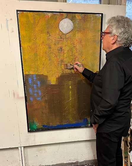 painting in my studio, modern art