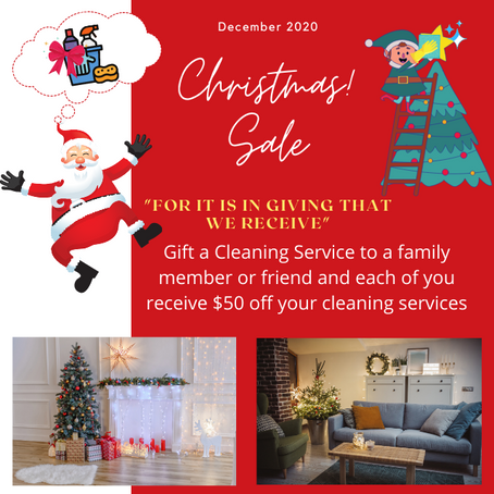 Gift a Cleaning Service and get a total of $100 off your cleaning services!!!