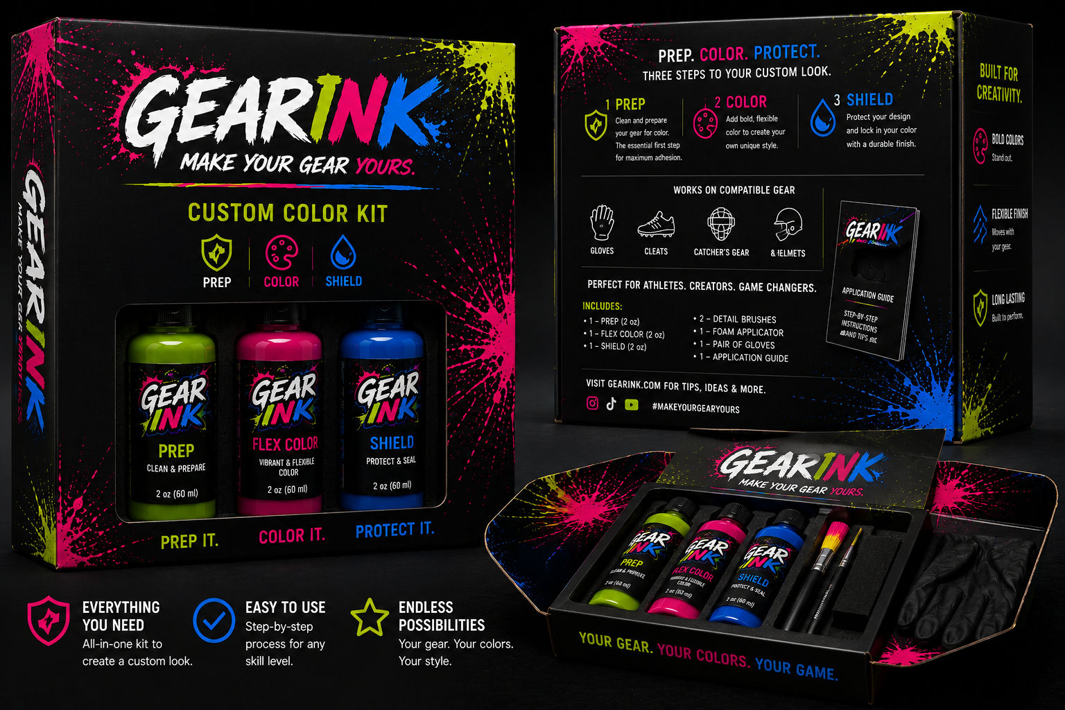 GEAR INK™ CUSTOM COLOR KIT (Electric Pink)
