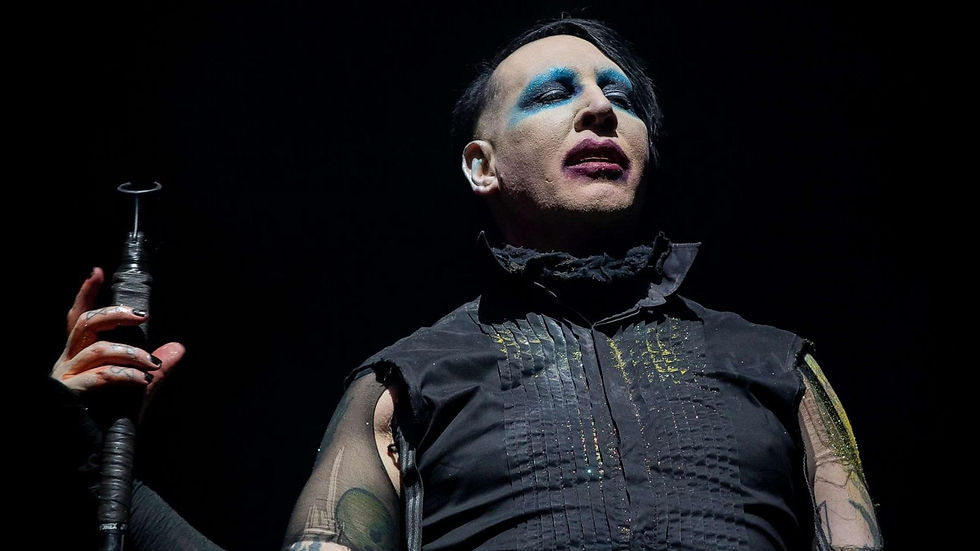 Thumbnail: Marilyn Manson Stage Worn and Used 2016 Striped Stocking