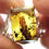 Thumbnail: Burmese Amber botanical inclusion silver ring • Fern in Burmese Amber