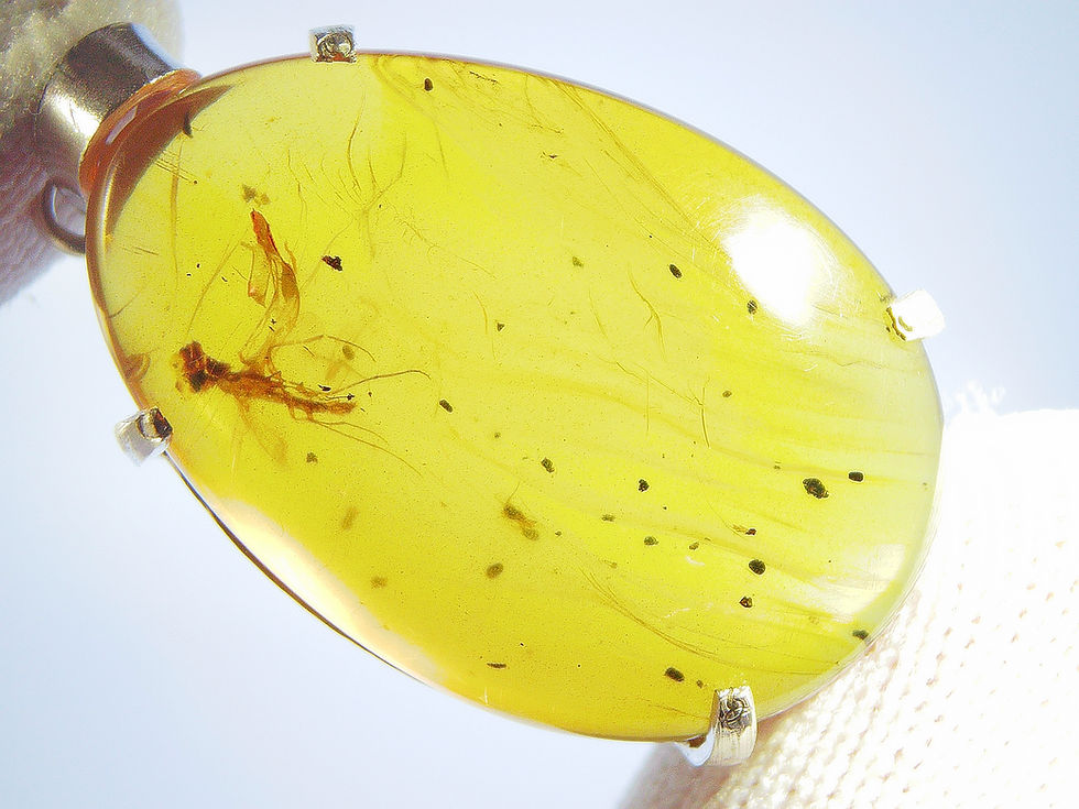 Thumbnail: Amber Jewelry • 925 pendant with mosquito • #57