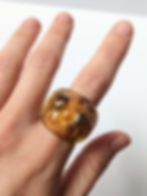 Amber Jaguar Band Ring size 8