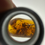Thumbnail: Dominican amber with isopod inclusion under 30x loupe