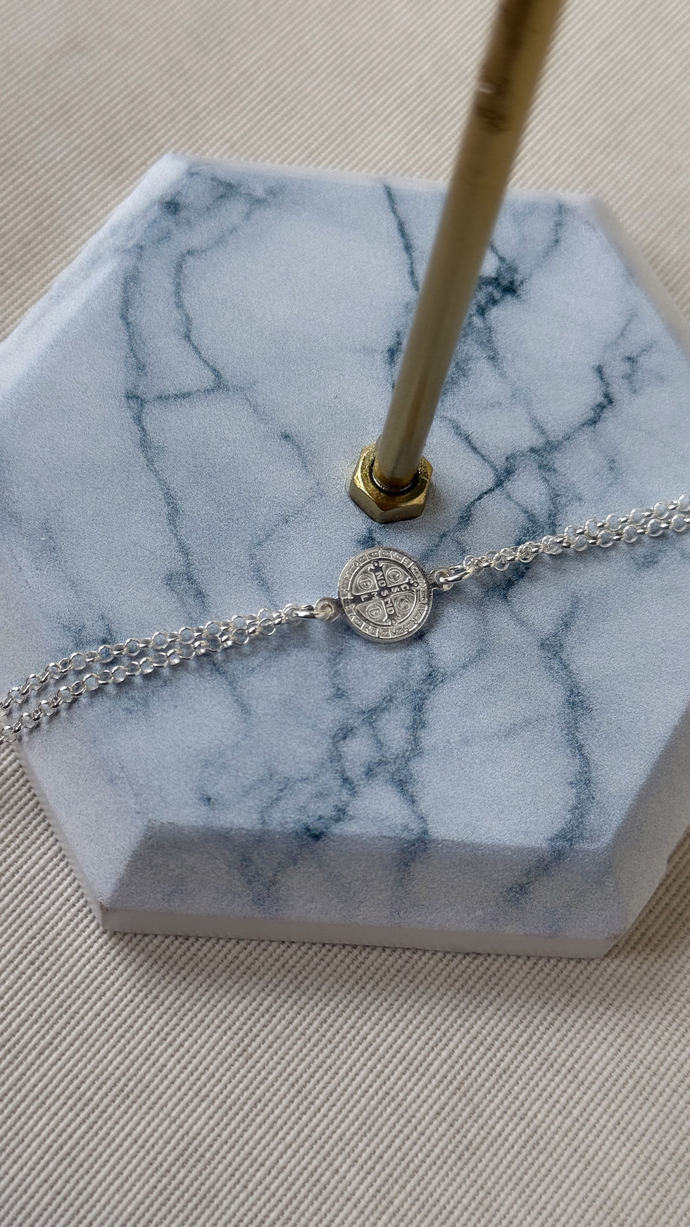 Miniatura: Pulsera medalla San Benito