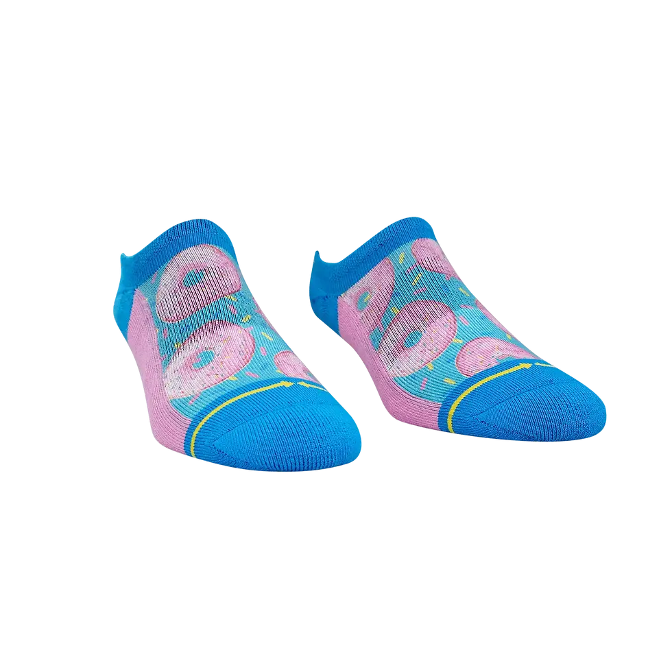 Thumbnail: MERGE4 DONUT WORRY NO SHOW SOCK WITH ART BY HANNA MINCK