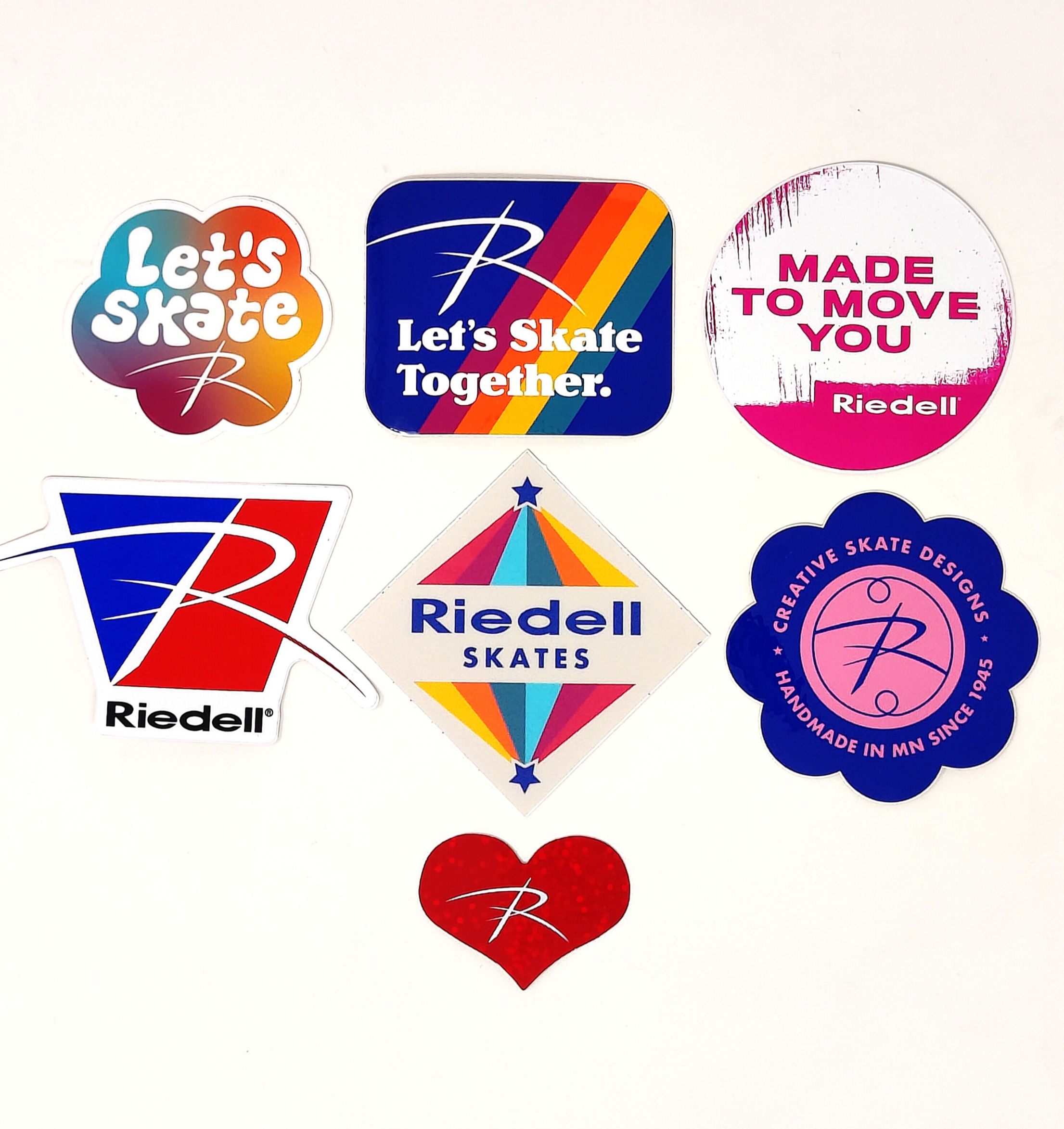 OFFICIAL RIEDELL SKATES STICKERS - 7 PACK