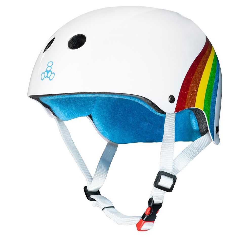 Thumbnail: Rainbow helmet, Triple Eight helmet, Triple Eight Sweatsaver Rainbow