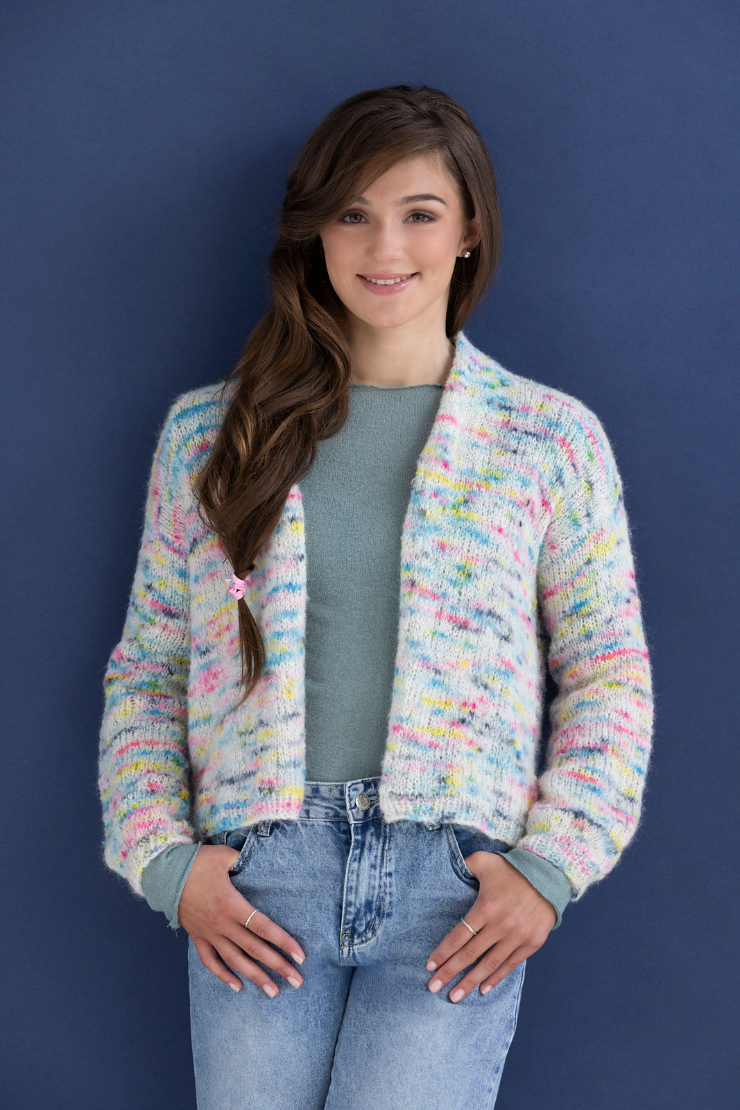Kaleidoscope Open Cardigan | Knitting Pattern with Casita