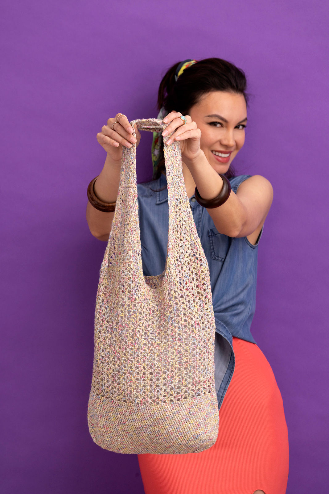 Summer Vibe Market Bag Kit | Crochet Tote Pattern | Eco Twist