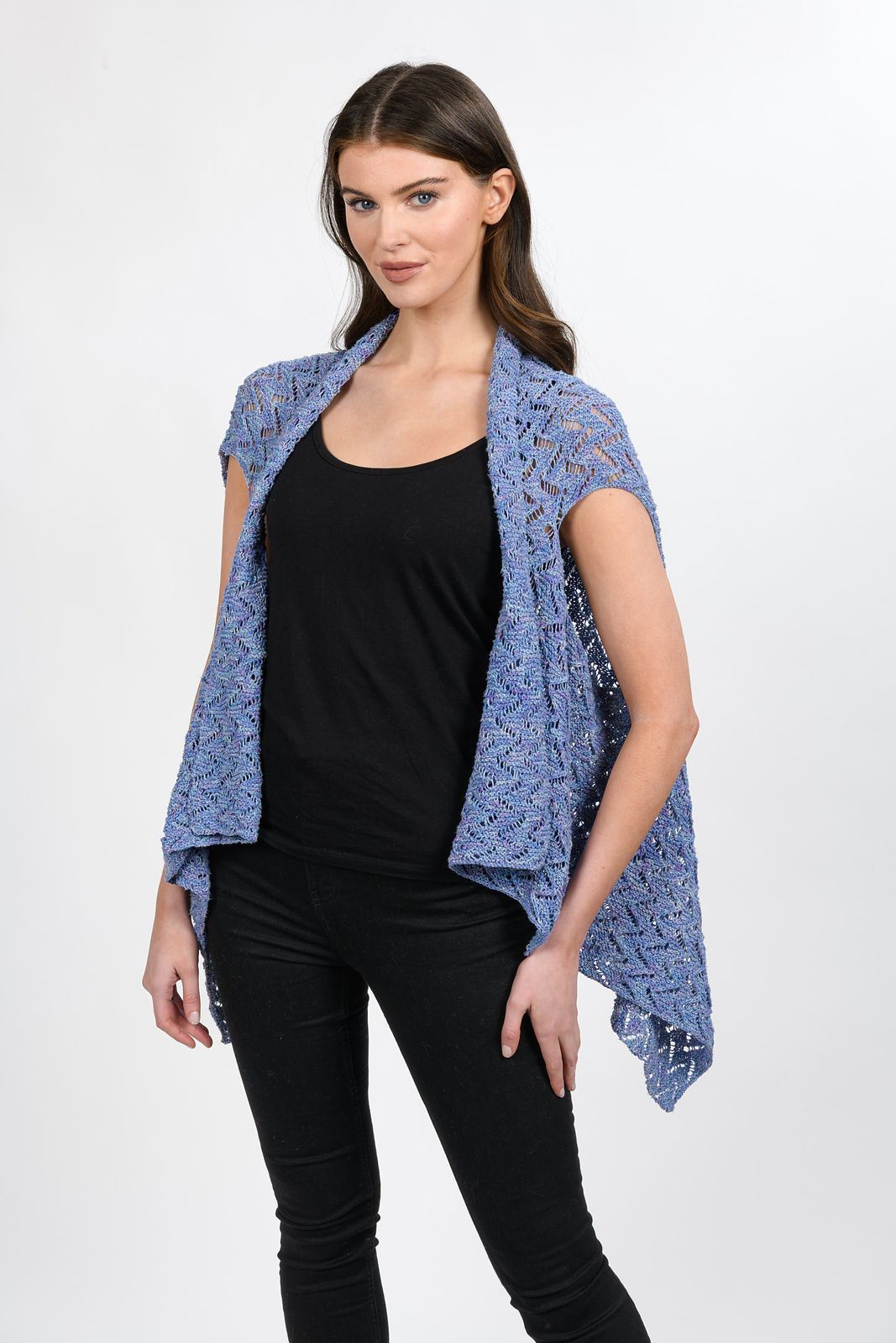 Vivia Cardigan Kit | Short Sleeve Lace Cardigan Knitting Pattern