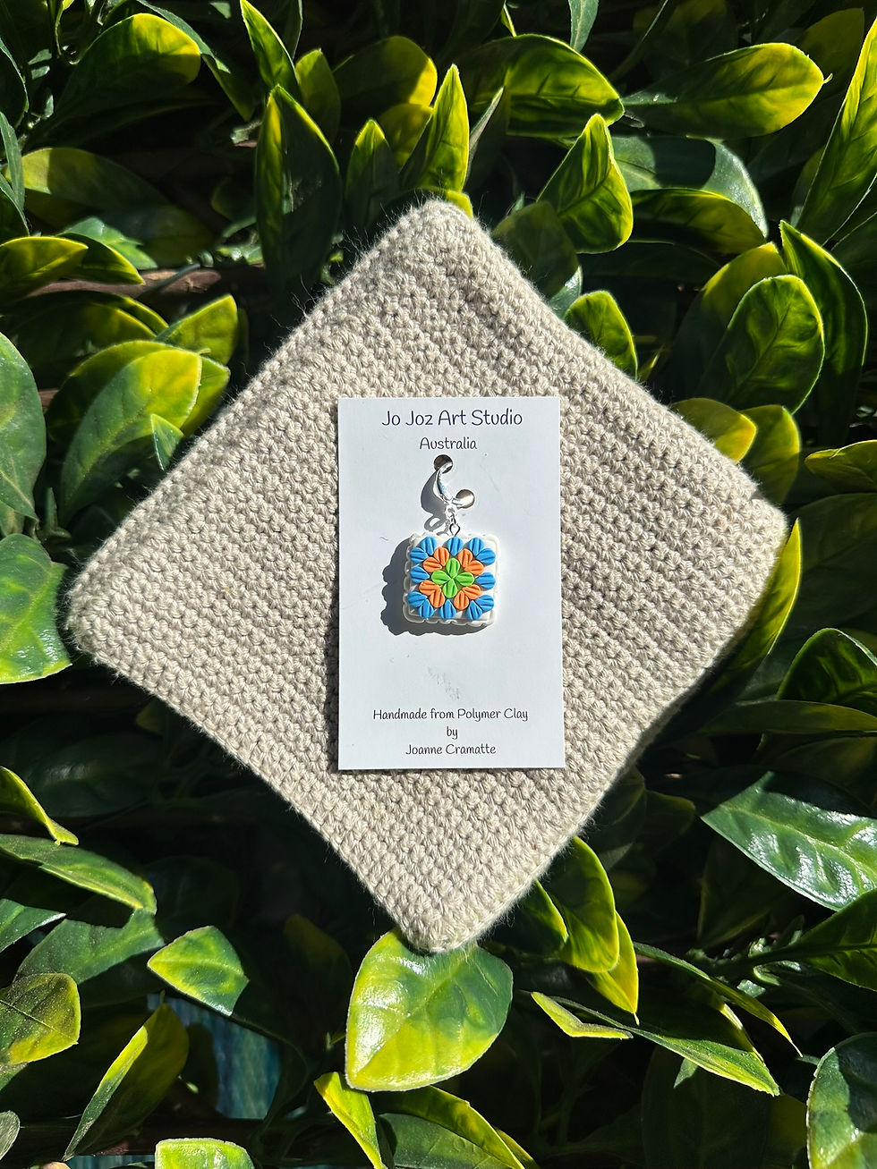 Thumbnail: Granny Squares Animals Stitch Markers | Jo Joz Art Studio | Handmade Stitch Mark