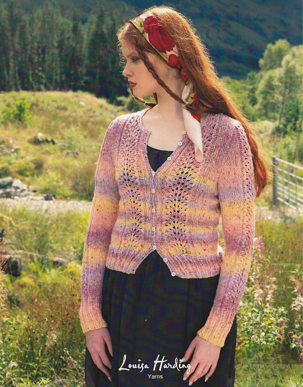 Ethel Lace Front Panel Cardigan Kit | Lace Cardigan Knitting Pattern