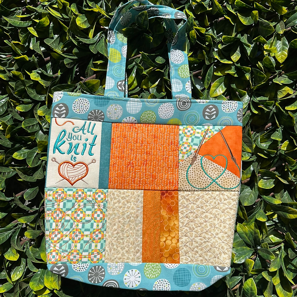 Thumbnail: Quilted and Embroidered Project Bags | Yarn Bags