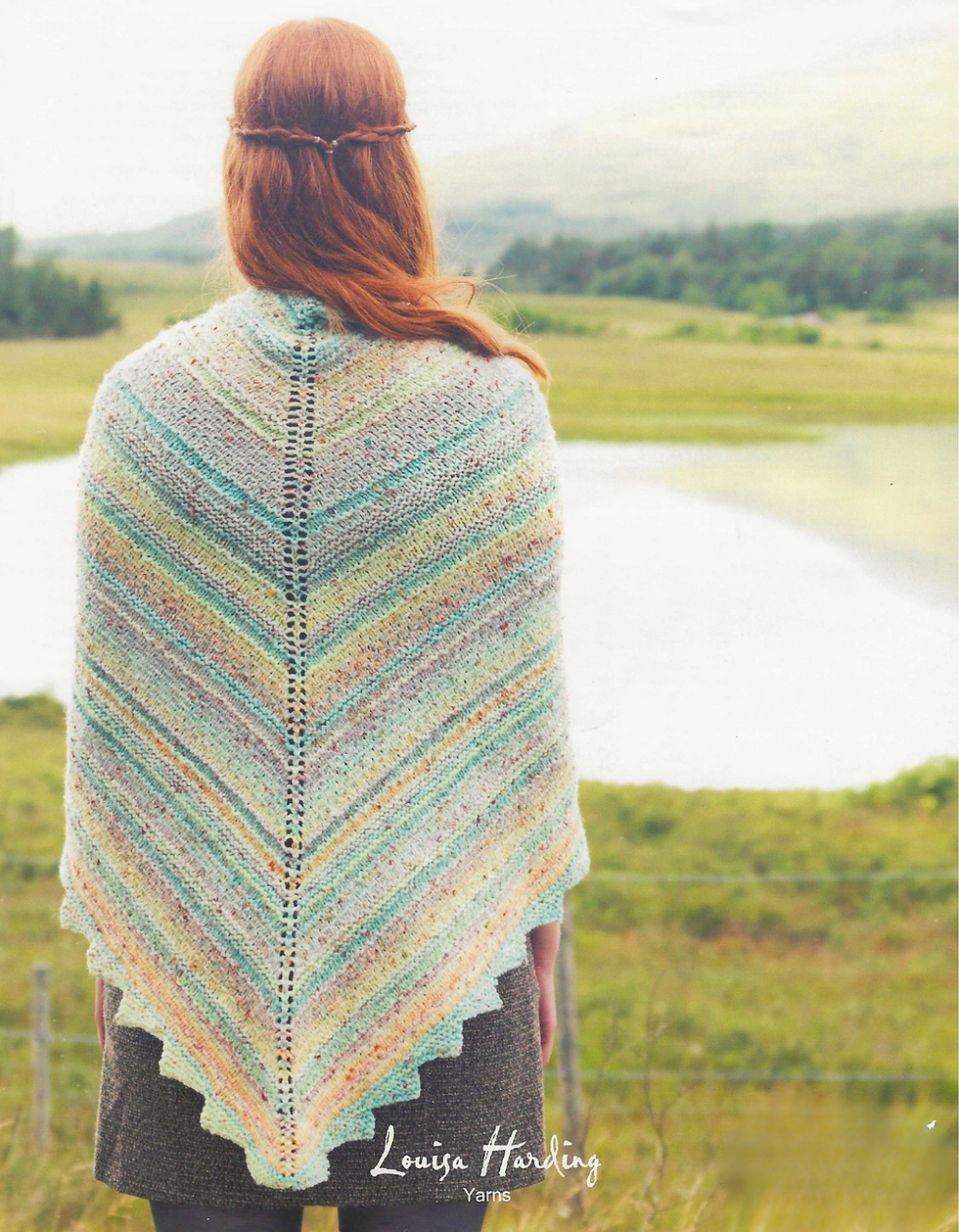 Hannah Textured Triangle Shawl | Tulla Tweed Lousie Harding