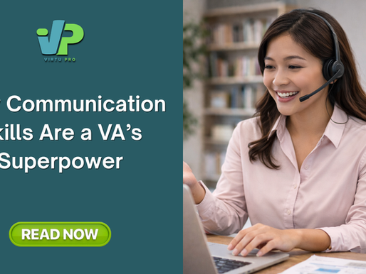 Filipino virtual assistant wearing a headset and speaking on a video call, highlighting how strong communication skills help virtual assistants support clients, collaborate remotely, and deliver excellent customer service.
