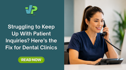 Healthcare virtual assistant managing patient inquiries for a dental clinic, highlighting how outsourced admin support improves patient communication, appointment handling, and front desk efficiency.